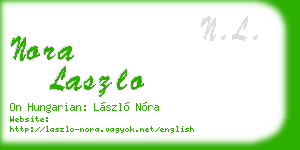 nora laszlo business card