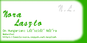 nora laszlo business card